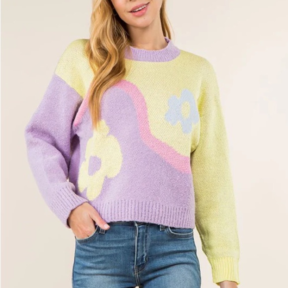Pink Ripple Sweater